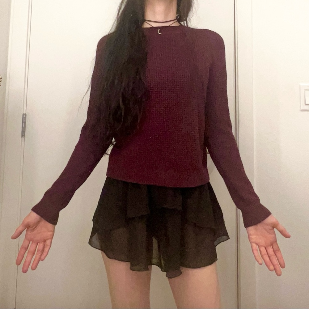 Purple waffle comfy xs abound sweater